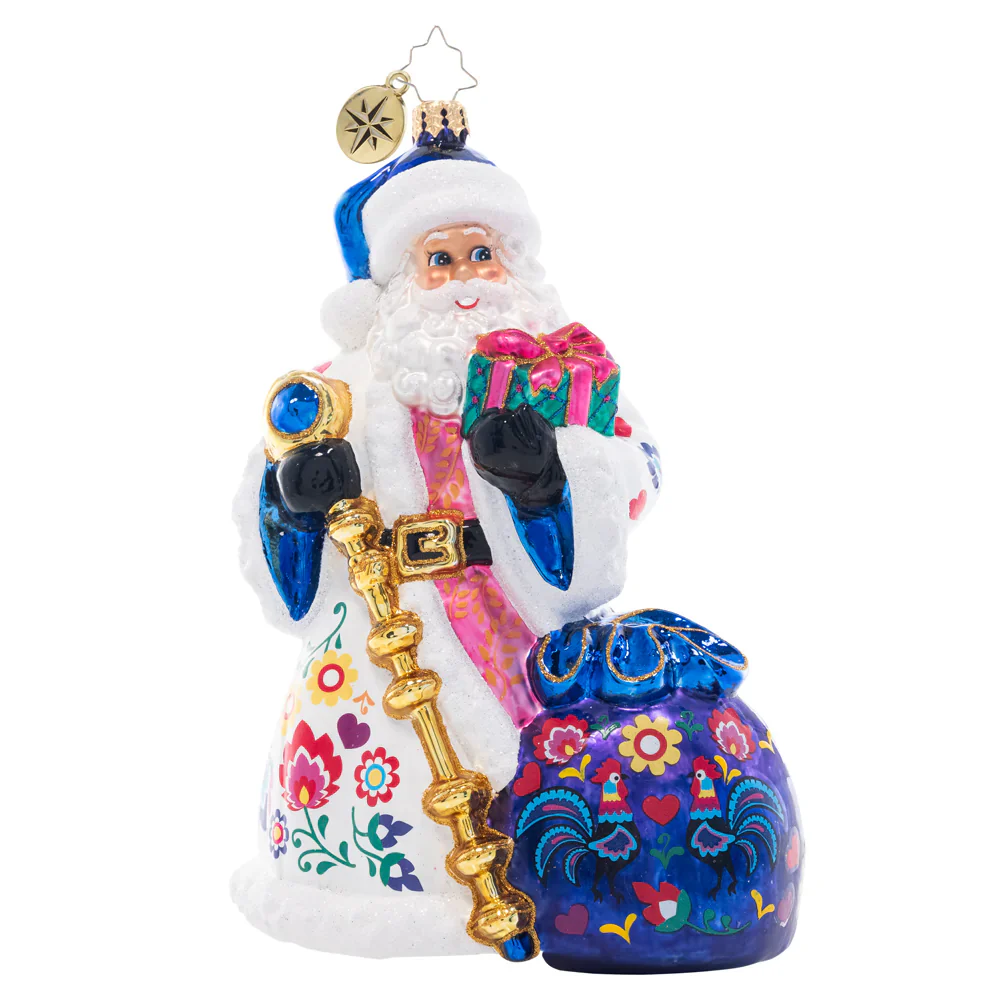 Floral Folk Santa - Image 2