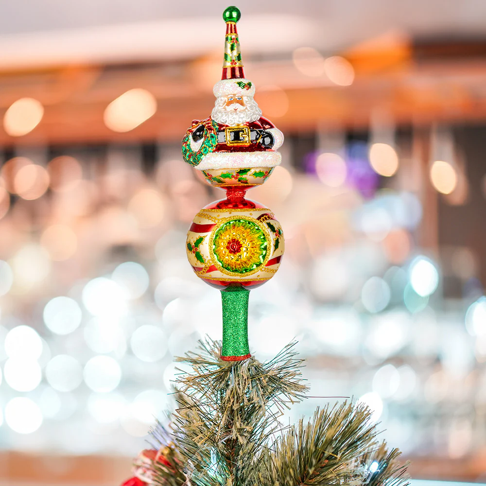 Ho Ho Holly Cheer Finial