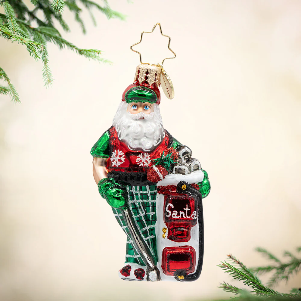 Jolly Golfer Santa Gem