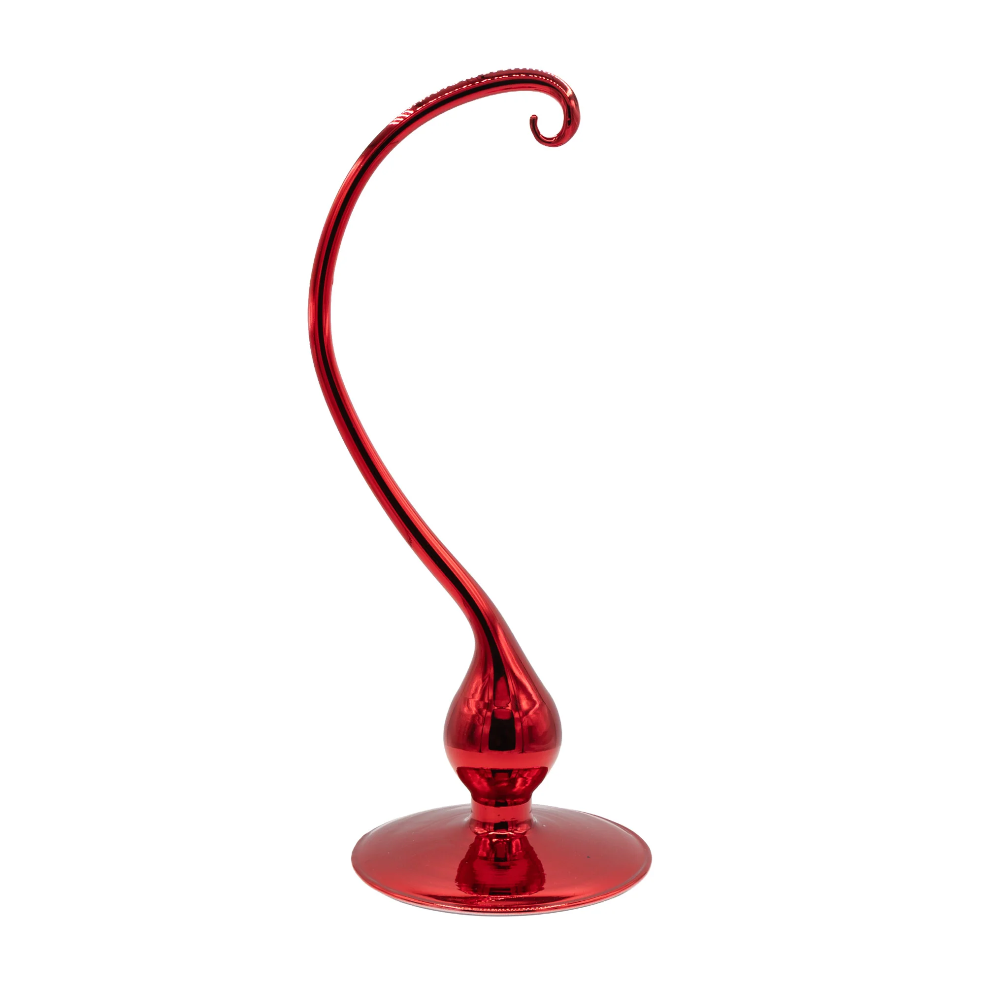 Large Glass Ornament Stand - Red - Image 4