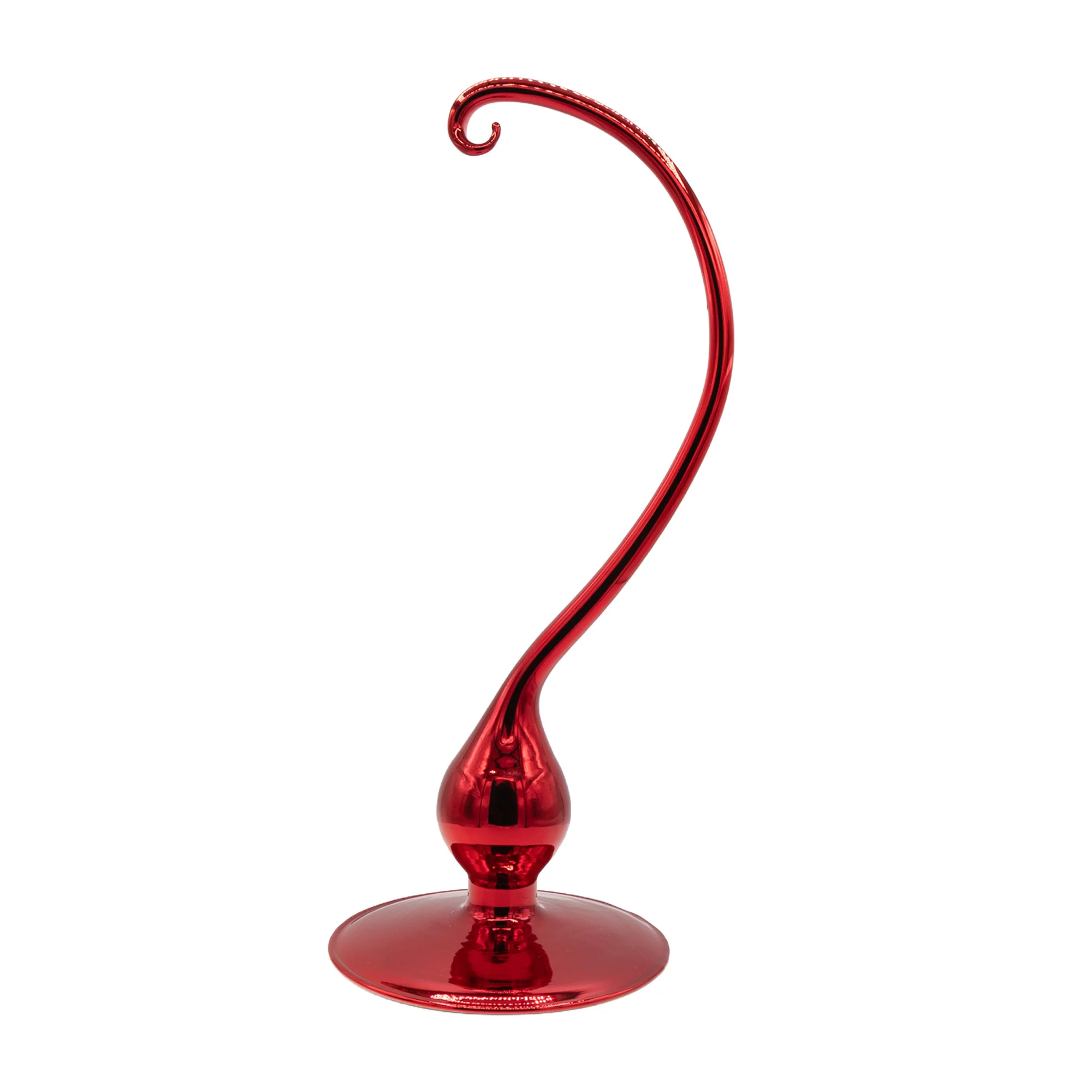 Large Glass Ornament Stand - Red - Image 5