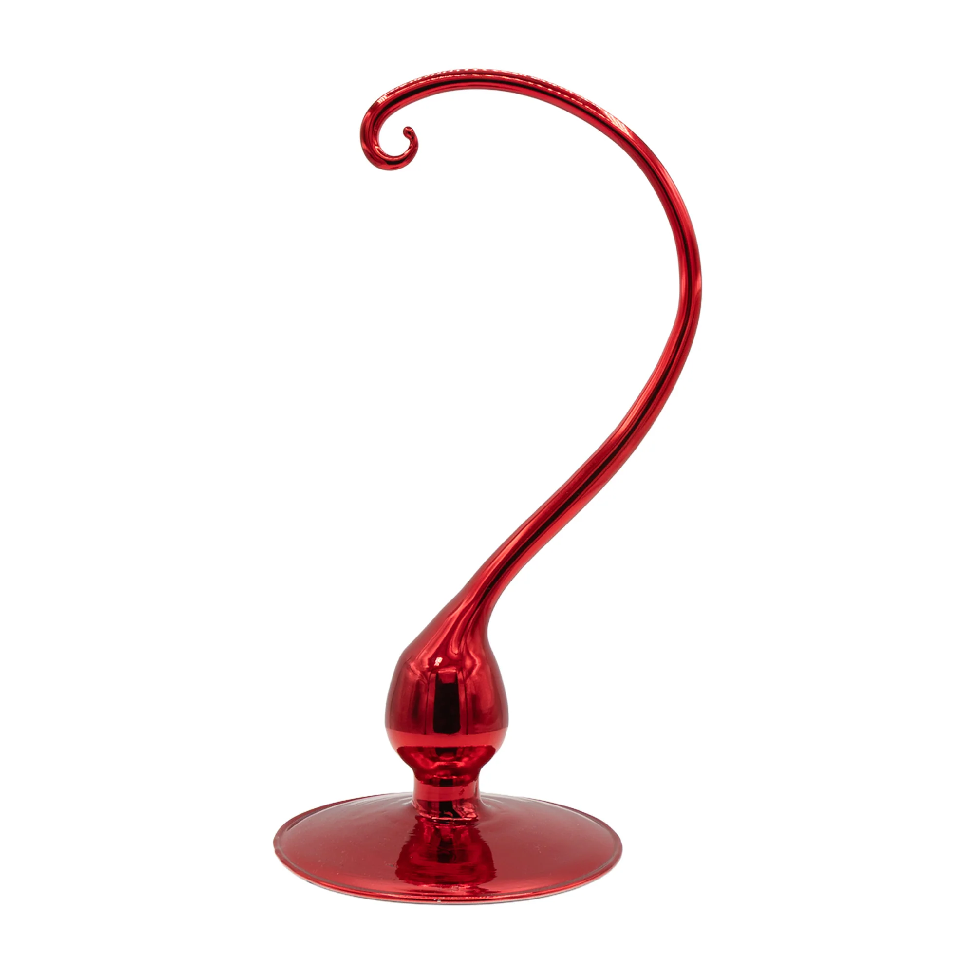 Small Glass Ornament Stand - Red - Image 4
